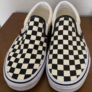 SOLD Black checkered vans